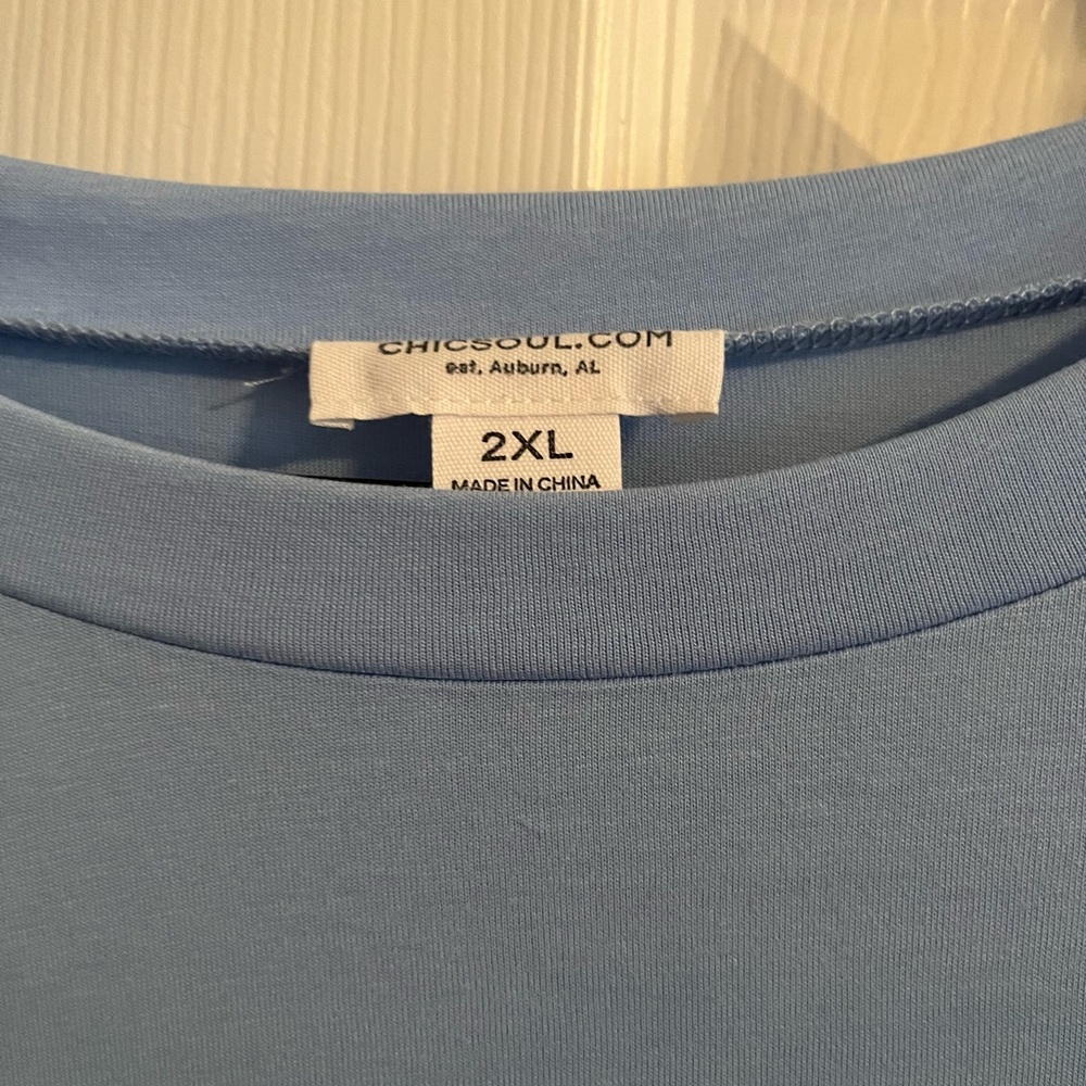 Blue Smiley Face Women's Top - Picture 3 of 3